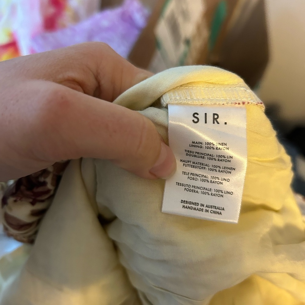 Nwt Sir The Label Rei Short Sleeve Floral Smocked Mini Dress — image 6 of 7